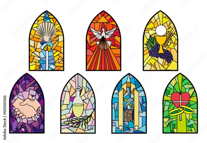 Symbols for the seven sacraments