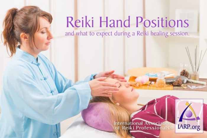 Reiki self treatment hand positions