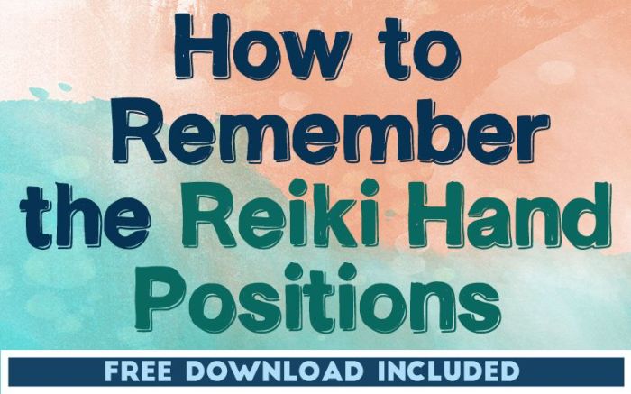 Reiki self treatment hand positions