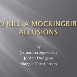 Allusions for to kill a mockingbird