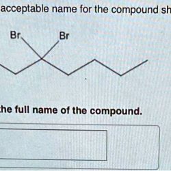 Acceptable provide name compound below transcribed text show