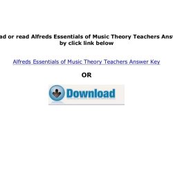 Alfred's essentials of music theory answer key